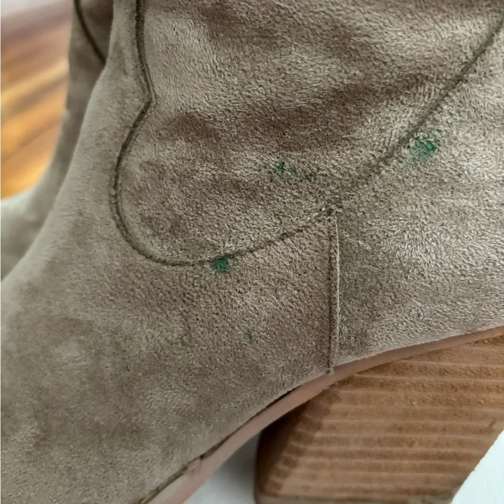 Taupe Suede Booties size 8.5